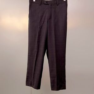 Boys Dress Pants. Grey Flannel with Blue Window Pain. 12R. Excellent Condition